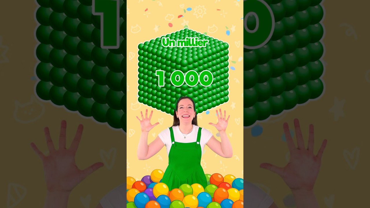 Compte jusqu’à 1000 en français #apprendre #enfants #débutant #chiffres #math #maternelle